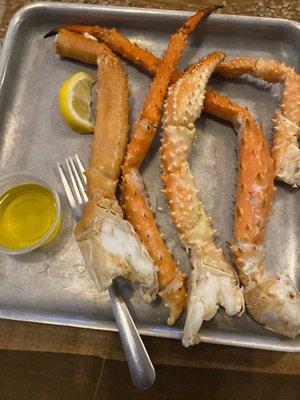 King crab legs half eaten plate!!!  Oh yea