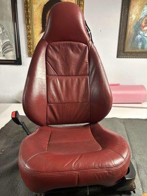 Leather seat.