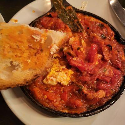 Shakshuka and toasted bread