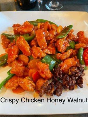 Crispy chicken honey walnut