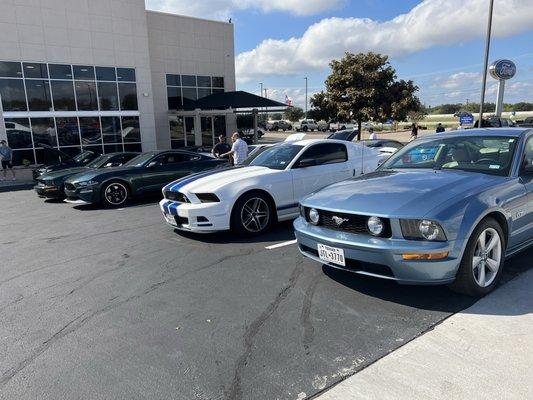 We held a Mustang Car Show on site in October. Proceeds went to local Charities. 
Lots of cool older and New Stangs.