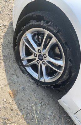 Driver side tire.