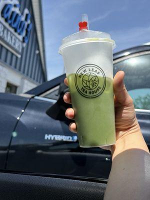 Strawberry Matcha Latte iced