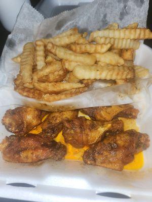 6 piece mild with lemon pepper wing combo