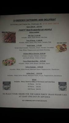 All New Catering Menu