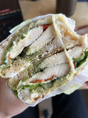 Grilled chicken panino