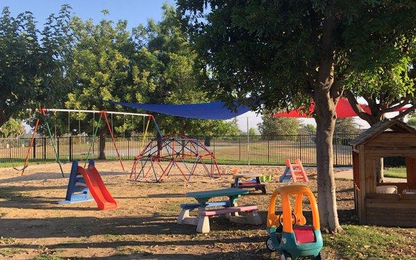 Safe, clean, and beautiful playground of the Preschool.