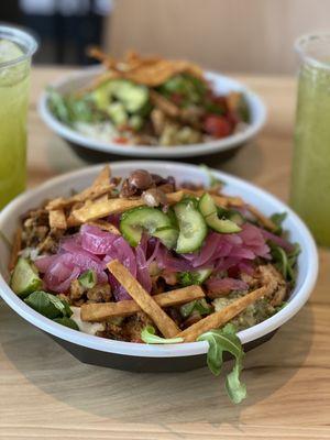 Rice and grains bowl with chicken