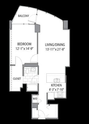 One Bedroom Floor Plan