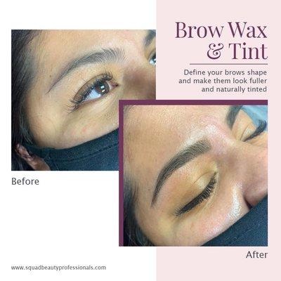 Brow Wax and Tint transformed these brows!