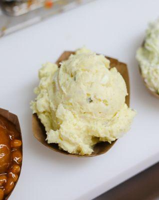 Dad's potato salad...a good potato salad is hard to master. Ours is simple and to the point. We think we've done a good job with it!