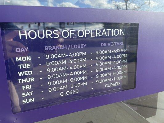 Hours of Operation