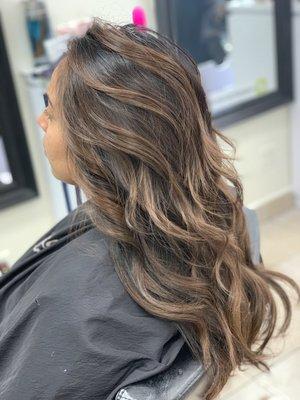 Milk chocolate balayage