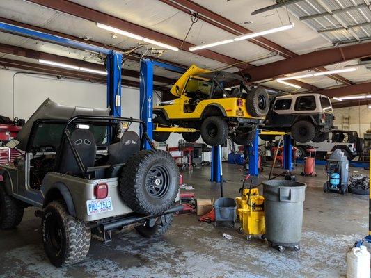 Multiple lifts and ASE technicians to get your vehicle complete and ready for the next adventure.