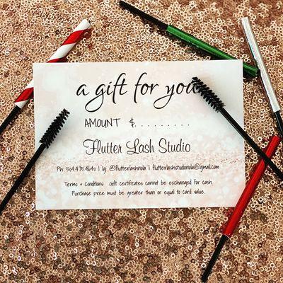 Gift certificates available