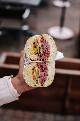 Hot pastrami & Swiss