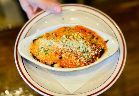 Staffed eggplant rolls