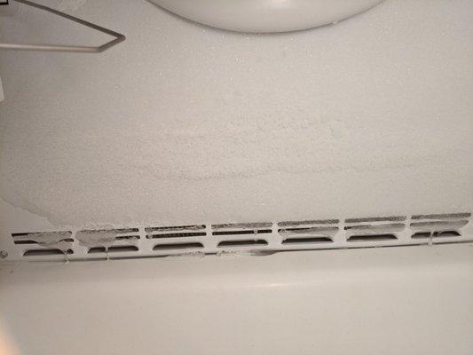 Ice build up on bottom Freezer