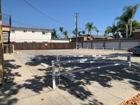 spacious parking lot on the back of our building for patients