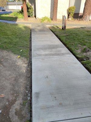 Finished ADA compliant concrete job at apartment complex