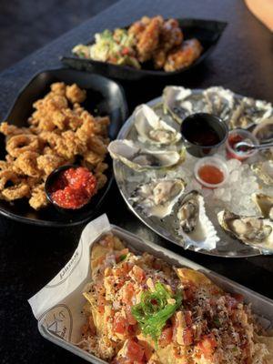 Crispy Calamari, Oysters, Ginger Garlic Wings & Poke Nachos #HappyHour 09.21.24