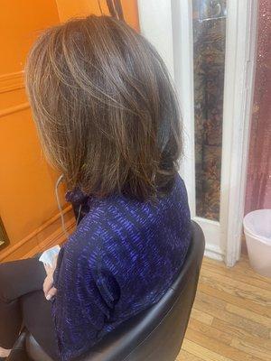 Cut wash&blowdry