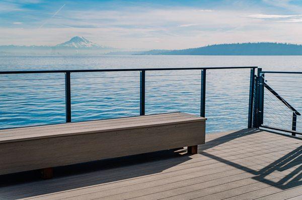 Cable railing and composite decking