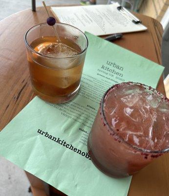 Old fashioned & sour cherry margarita