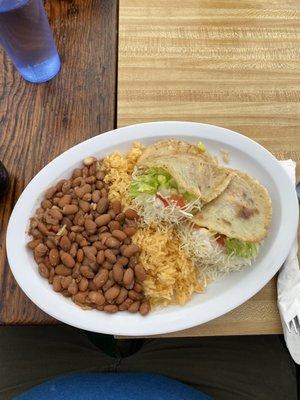 Gorditas with Pinto Beans and Rice