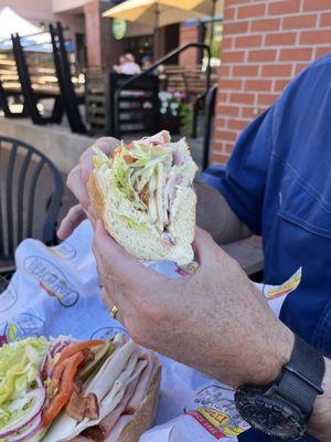 Huge sandwich--yummy!