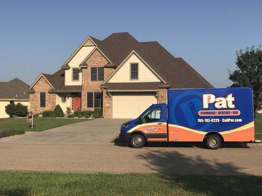 We're everywhere! Keep your eyes open for the Pat Plumbing, Heating and Air vans around Topeka.