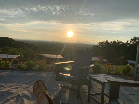 Sunset from fire pit area.