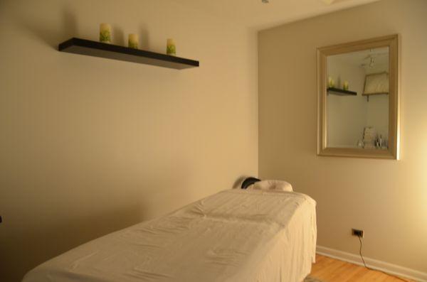 Massage room where people can relax, refresh and rejuvenate.