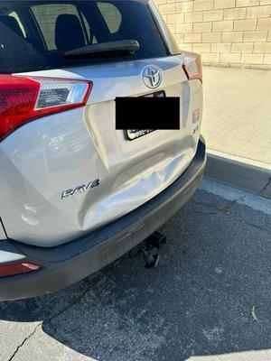 Damage to my vehicle (rear-ending)