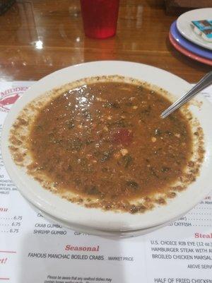 Delicious Turtle Soup with a shot of Sherry