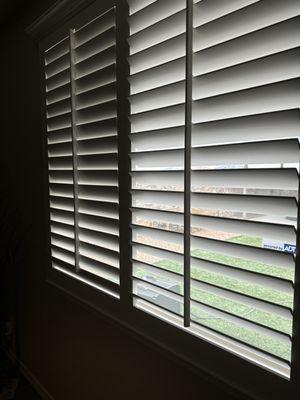 Window shutters.