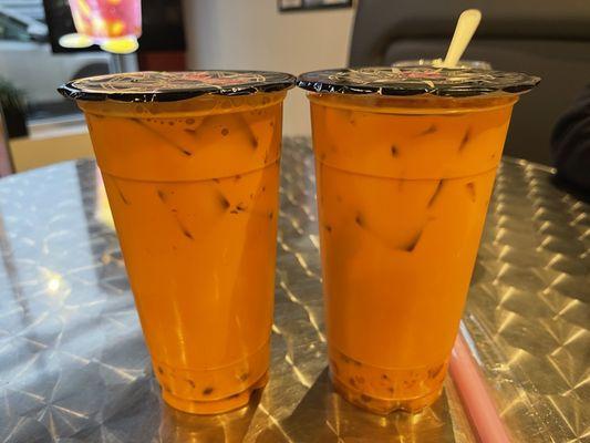 Thai Milk Tea with crystals boba