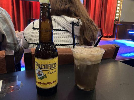 Pacifico and root beer float!