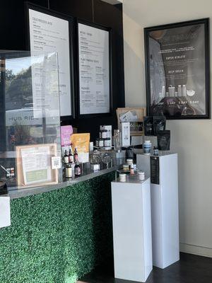 Area with products for sale