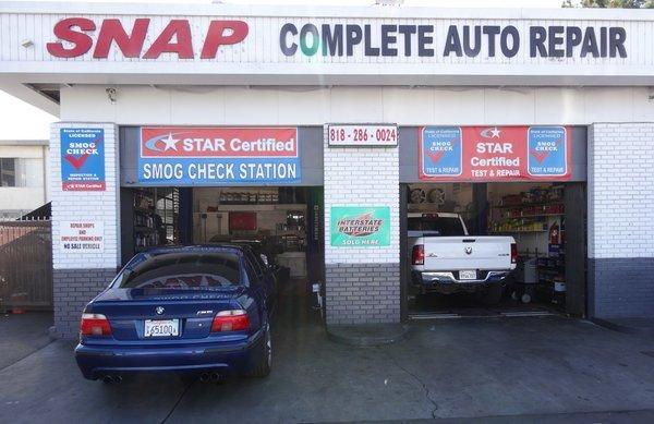 Snap Complete Auto Repair in Valley Village, on the Corner of Coldwater and Magnolia