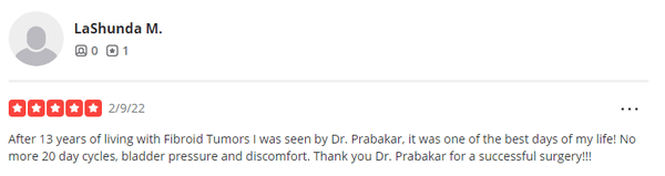 Lamorinda Gynecology & Surgery Review - Dr. Prabakar