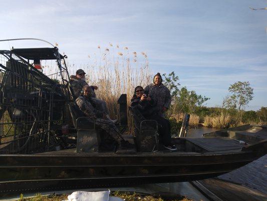 Rolling on bayou with Caption Arthur @ Airboat Tours by Arthur Marthene, Inc.