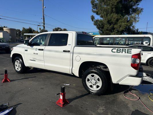 Above and beyond. Thank you for washing up the truck while it was in the shop.