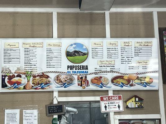 Menu without pricing