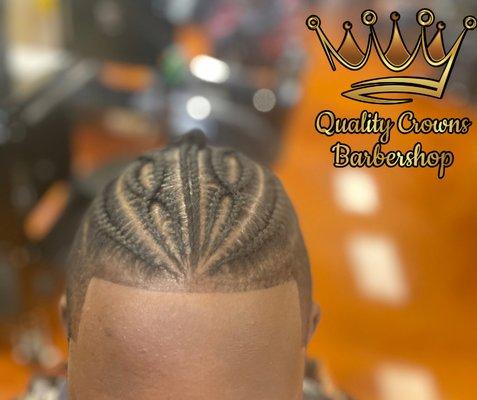 Braid style with edge up