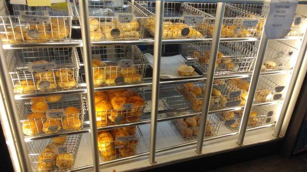 Bagels on display at The Bagel Company