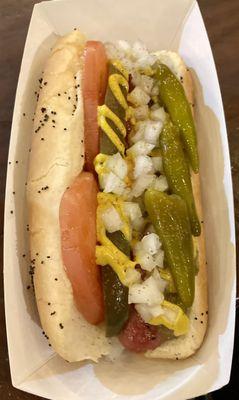 Chicago-style dog, delicious!