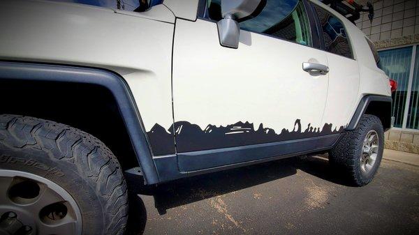 Custom vinyl graphic - Utah landscape.