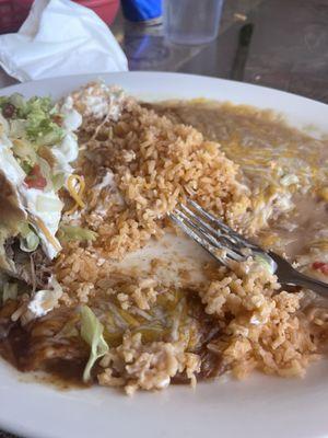 27. Taco & Enchilada combo plate