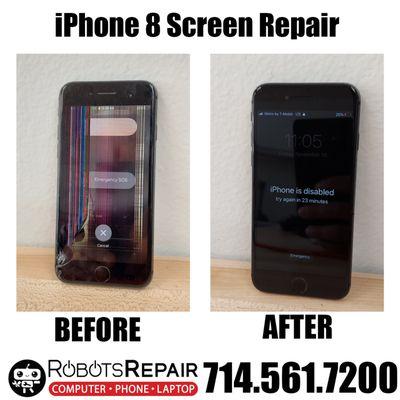 iPhone 8 screen repair.